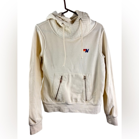 Aviator Nation NINJA PULLOVER HOODIE - VINTAGE WHITE size small - Picture 3 of 8